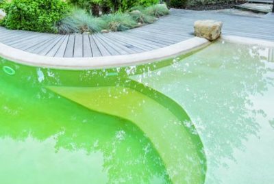 Eau verte dans une piscine